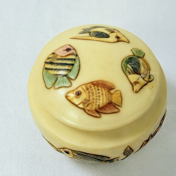 Jardinia by Harmony Kingdom Tropical Garden Tropical Fish Trinket Pot - Picture 5 of 8